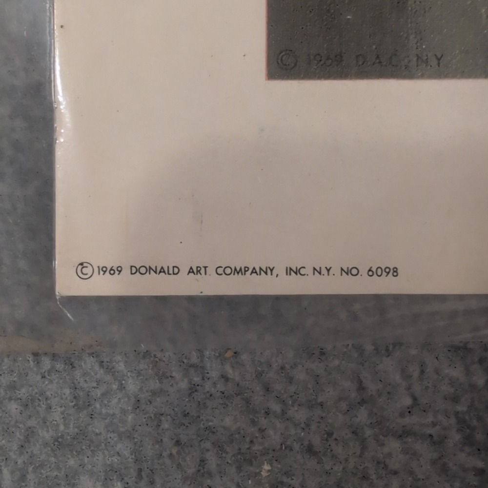 Vtg 1969 Apollo 11 Astronauts First On The Moon Alton S Tobey Print Laminated - Picture 3 of 5